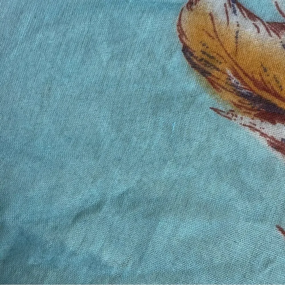 GANZ Blue and Brown Artistic Scarf